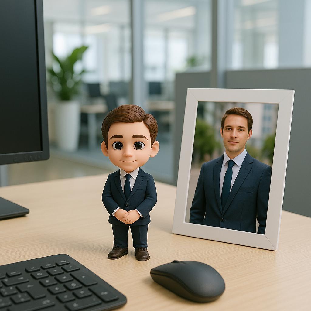 Custom 3D Mini Figure From Photo, Hand-Painted Desk Figurine, Personalized Character