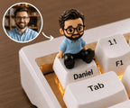 Custom Figurine Keycap from Photo, Personalized Artisan Resin Keycap, Custom Mini Figure, Mechanical Keyboard Gift