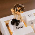 Custom Figurine Keycap from Photo, Personalized Artisan Resin Keycap, Custom Mini Figure, Mechanical Keyboard Gift
