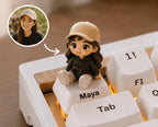 Custom Figurine Keycap from Photo, Personalized Artisan Resin Keycap, Custom Mini Figure, Mechanical Keyboard Gift