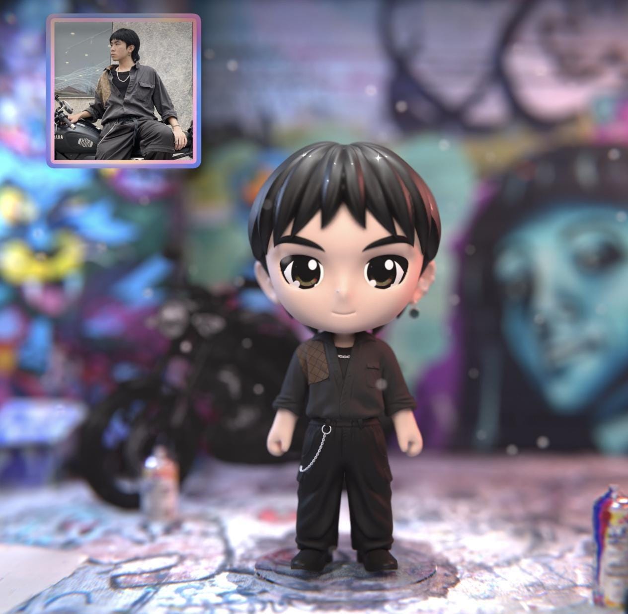 Custom 3D Mini Figure From Photo, Hand-Painted Desk Figurine, Personalized Character